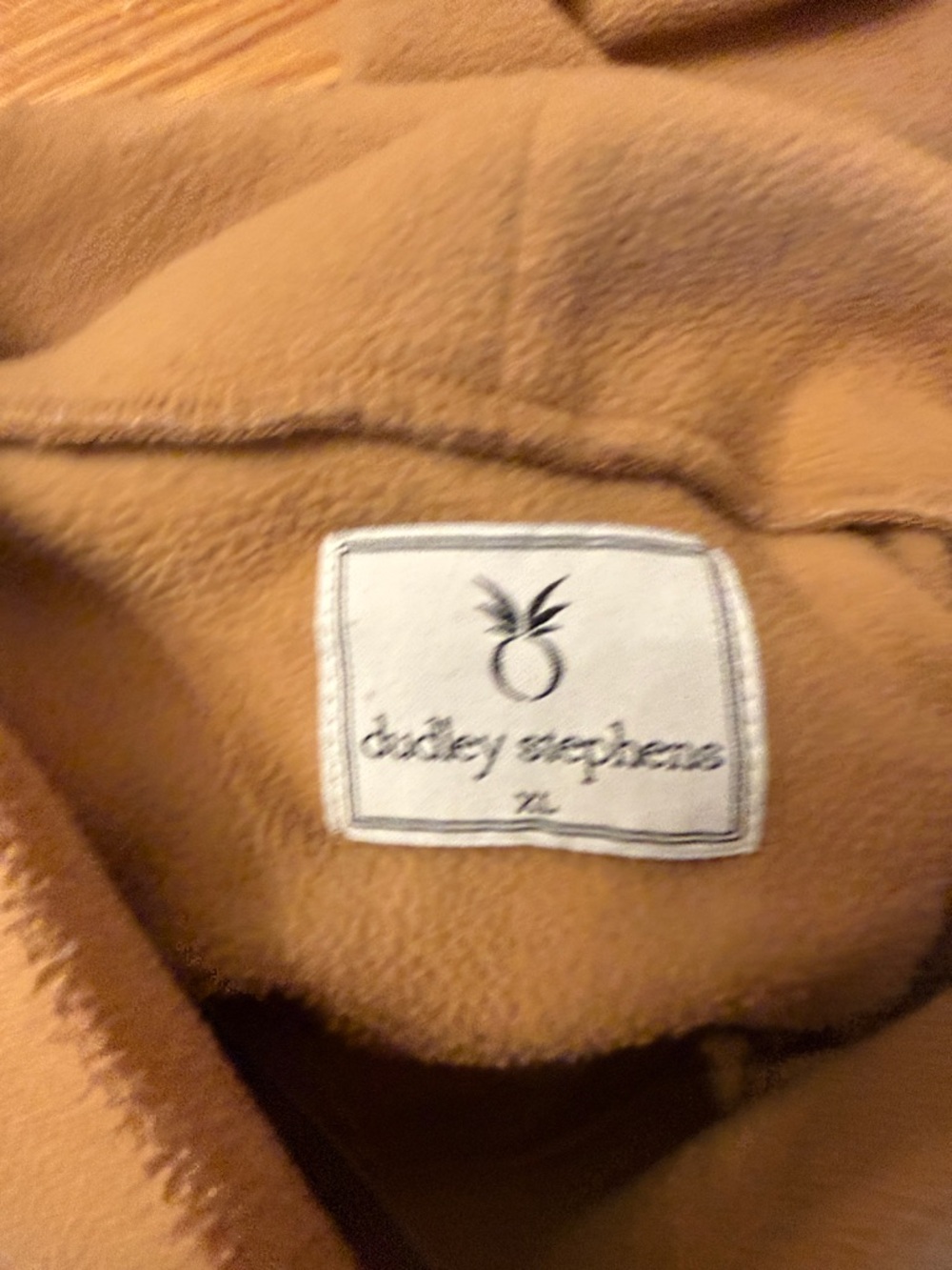 Dudley Stephens Camel cobble hill Fleece Turtleneck Sweater XL made in the USA - Picture 4 of 5